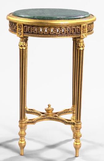 Louis XVI Style Giltwood and Marble Top 2f0e3
