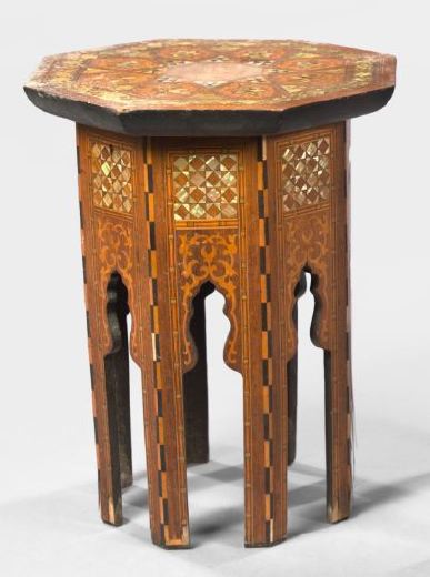 North African Carved Hardwood Chairside 2f0f6