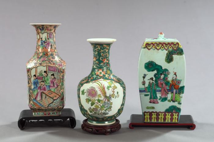 Group of Three Oriental Porcelain
