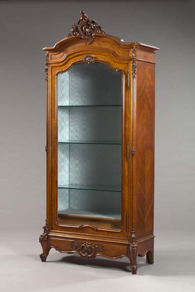 French Walnut Single-Door Armoire, 