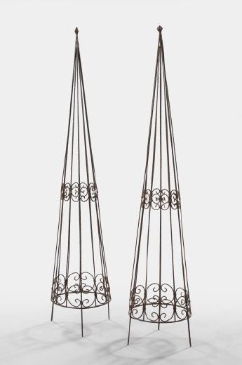 Tall Pair of Continental Wrought Iron 2f17e