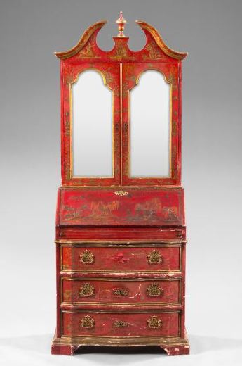George III Style Red Lacquered 2f1da