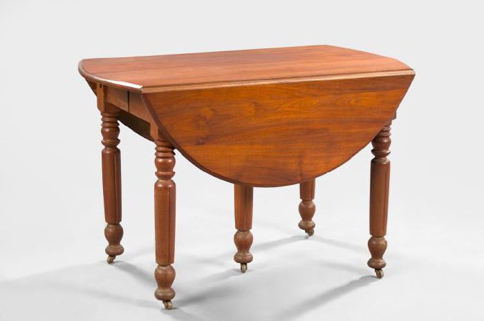 Provincial English Pine Drop-Leaf Table,