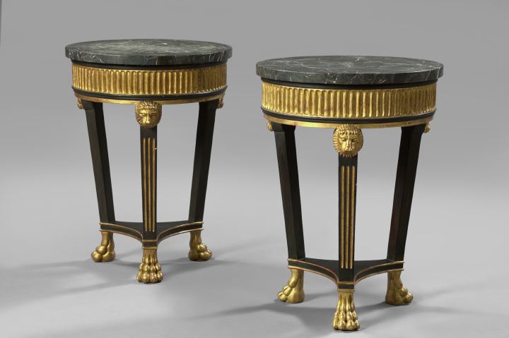 Pair of Empire-Style Polychromed,