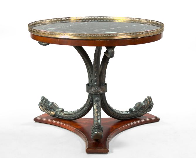 Empire-Style Mahogany and Marble-Top