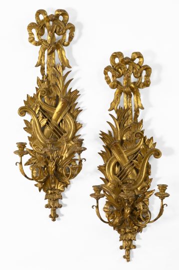 Large Pair of Italian Carved Giltwood 2ee44