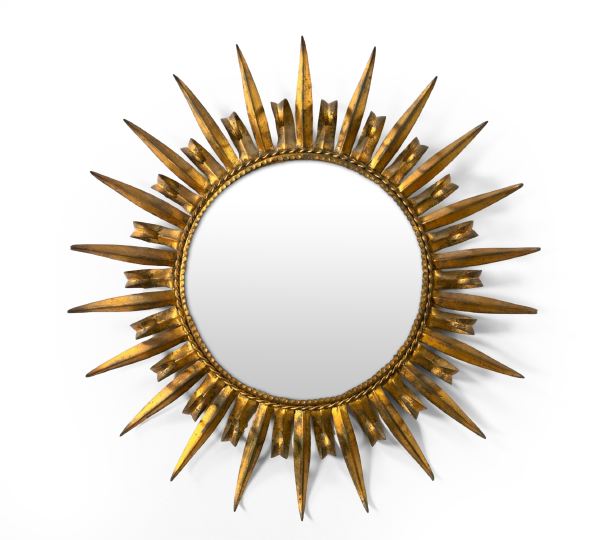 Italian Gilded Wrought Iron Sunburst 2ee4b