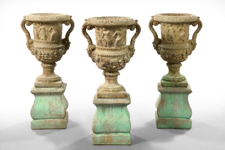 Trio of Neoclassical Style Cast Stone 2ee51