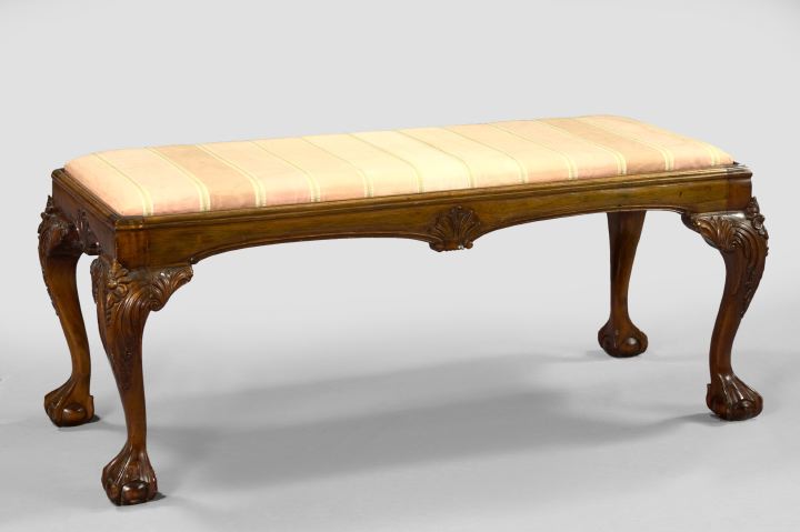 George III Style Mahogany Bench  2ee9a