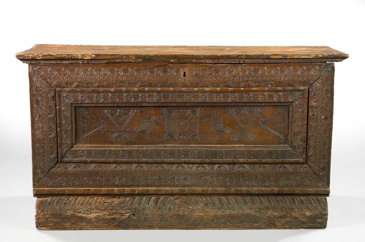 Italian Carved Oak Coffer first 2eeb0