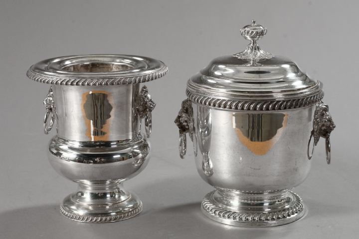 Two Silverplate Coolers,  second quarter