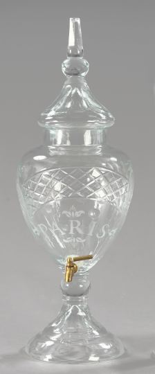 Tall Edwardian Cut and Etched Glass 2ef81