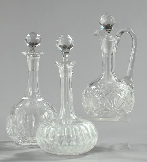 Group of Three Glass Decanters  2ef84