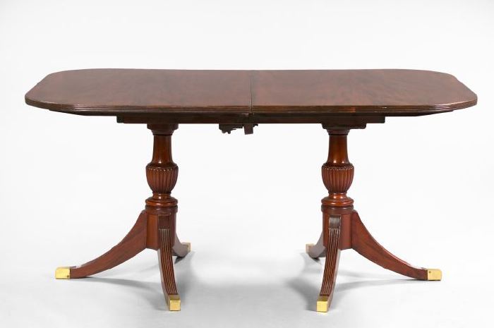 Regency-Style Mahogany Double-Pedestal