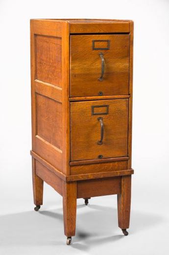 American Oak and Quarter-Sawn Oak Two-Drawer