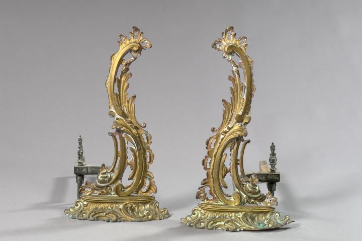 Pair of French Brass and Wrought Iron 2f47e