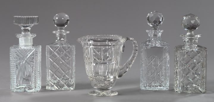 Group of Five Cut Glass Beverage 2f4a9