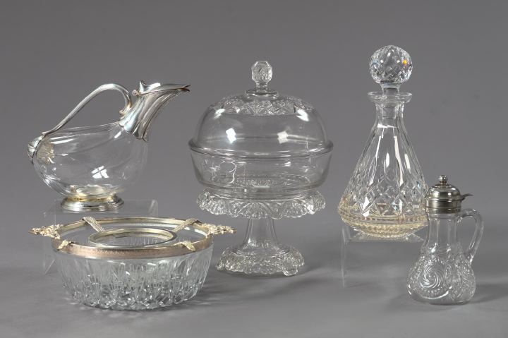 Group of Five Glass Items consisting 2f4ac