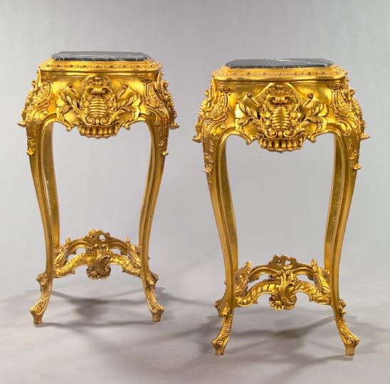 Pair of Monumental Giltwood and