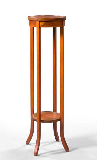 Tall Mahogany Pedestal Stand  2f557