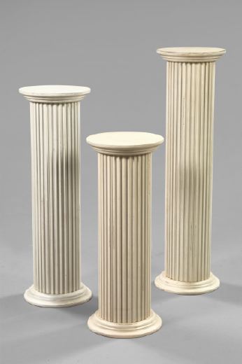 Graduated Set of Three Wooden Pedestals,