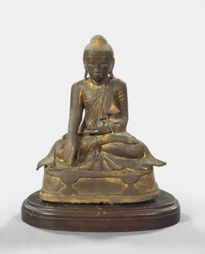 Thai Gilded Bronze Figure of Buddha,