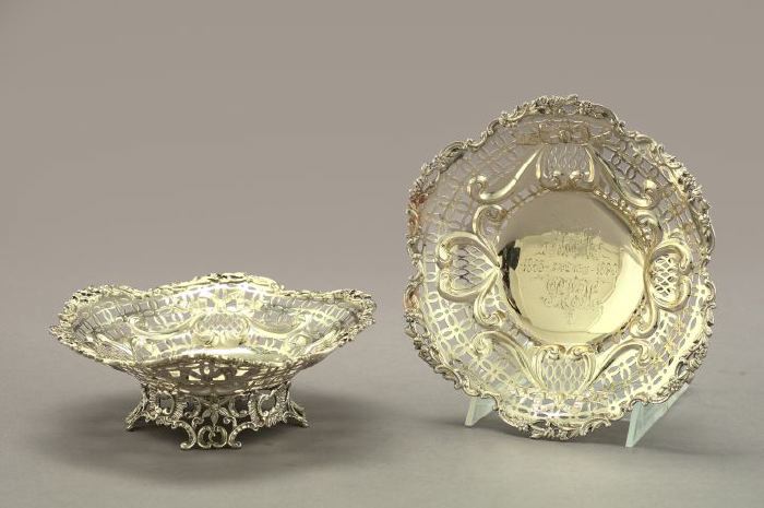 Pair of English Elaborately Reticulated 2f253