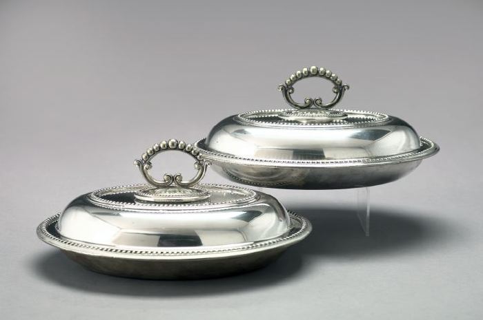 Pair of Edwardian Silverplate Entree 2f259