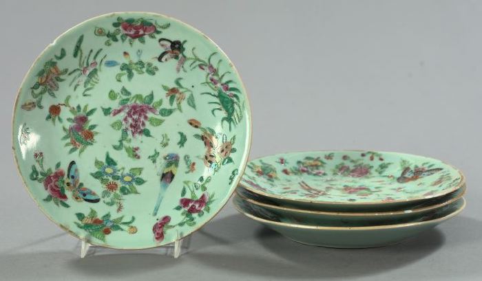 Group of Four Porcelain Plates,