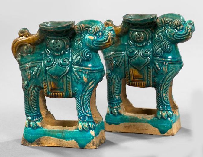 Pair of Tao Kuang Turquoise Glazed 2f2ac