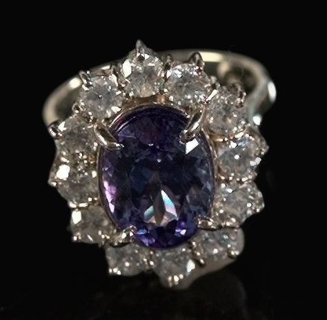 Fourteen-Karat White Gold, Tanzanite