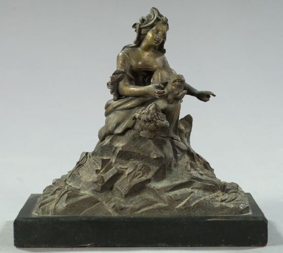 Napoleon III Patinated Bronze Group  2f316