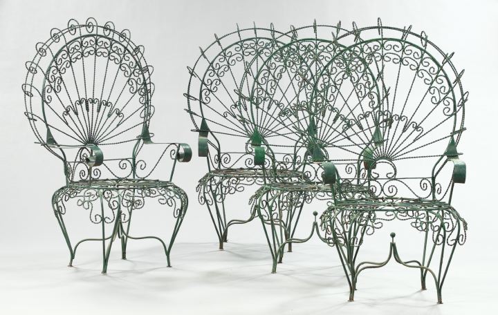 Suite of Four Late Victorian Wirework