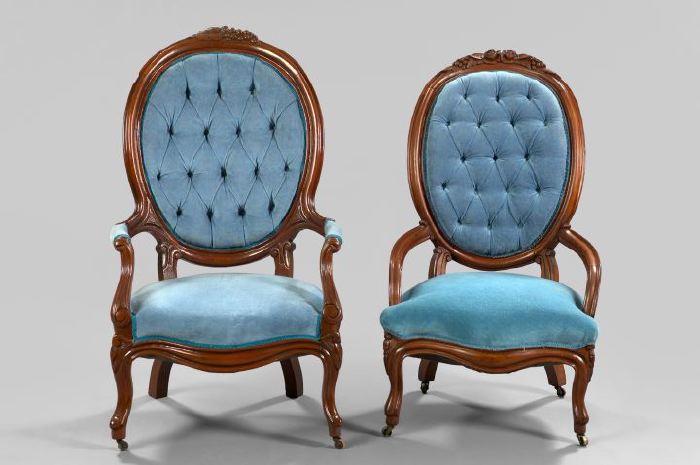 Two American Rococo Revival Walnut 2f327