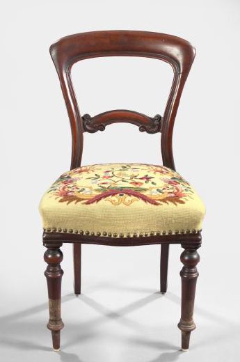 English Victorian Needlepoint Mahogany 2f371