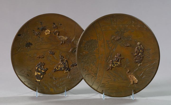 Pair of Japanese Meiji Export Circular 2f78c