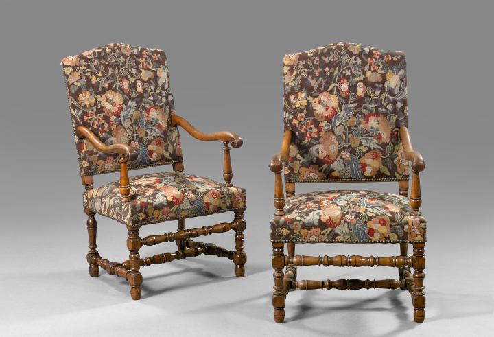 Pair of Louis XIII-Style Fruitwood