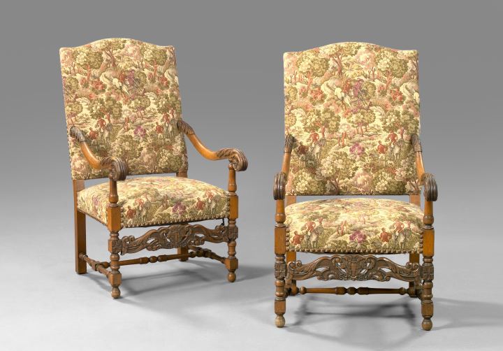 Pair of Regence Style Oak Fauteuils 2f7a1