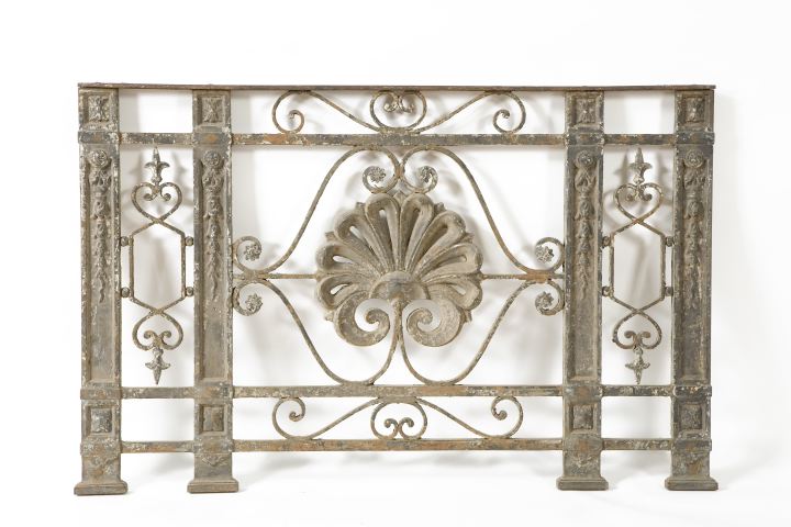 Ornate Pair of Cast-Iron Fence