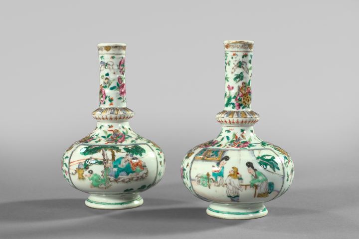 Pair of Tao Kuang Porcelain Garniture