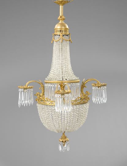 Gilt-Brass and Cut Glass Tiered