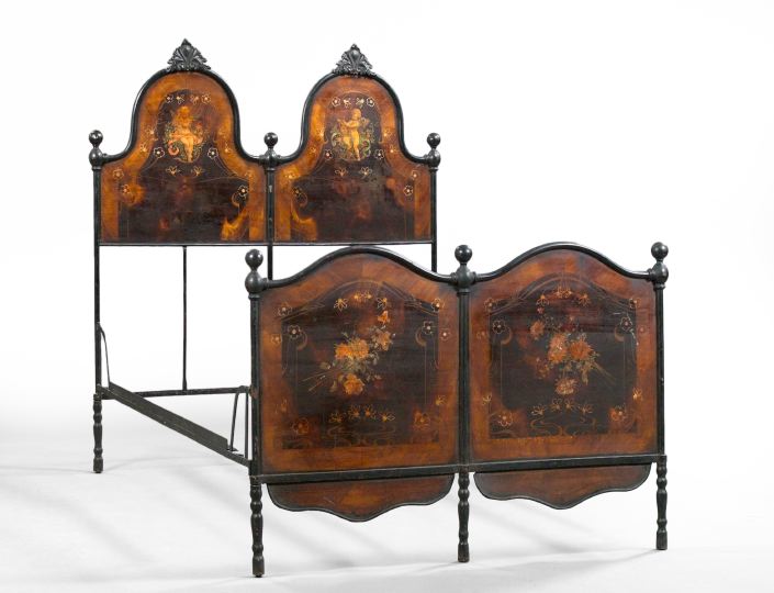 Good French Tole Painted Bedstead  2f7e4