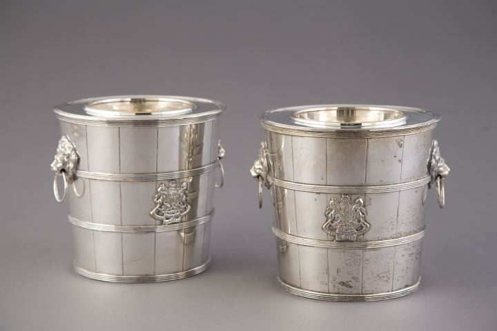 Good Large Pair of Sheffield Silverplate 2f806