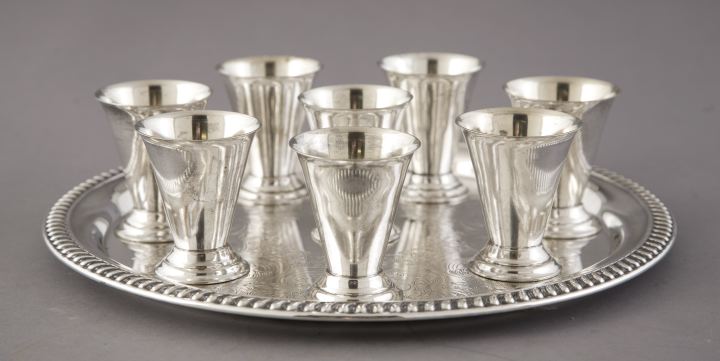 Nine-Piece Silverplate Whiskey/Julep