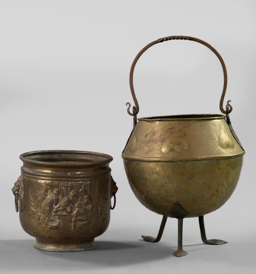 Two Brass Planters,  one a good English