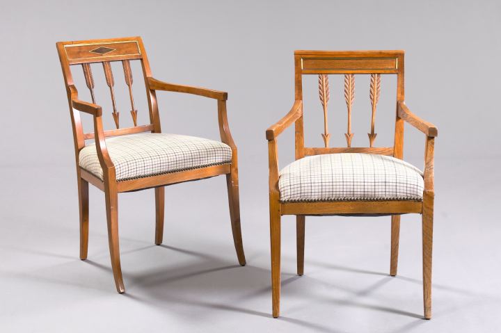 Near-Pair of Directoire-Style Elm