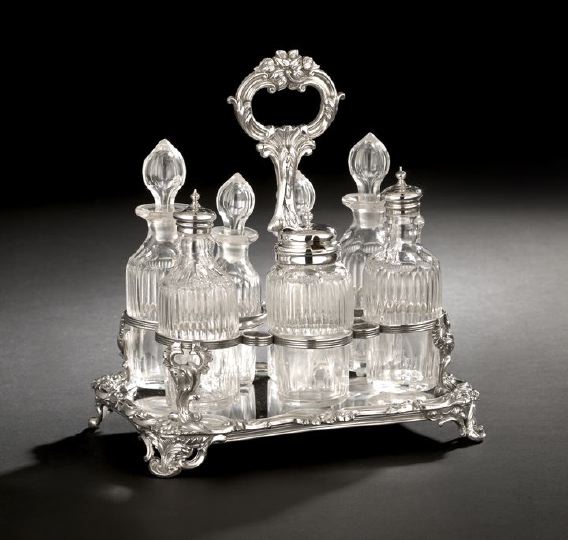 Victorian Silverplate Cruet Frame,