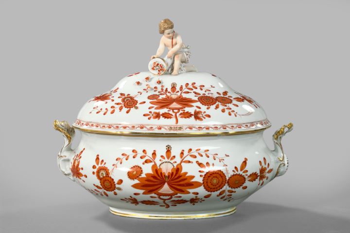 Meissen Porcelain Two-Handled Oval