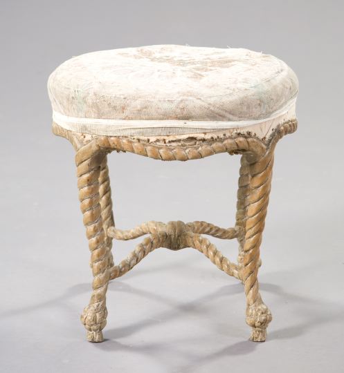 Napoleon III Polychromed Stool