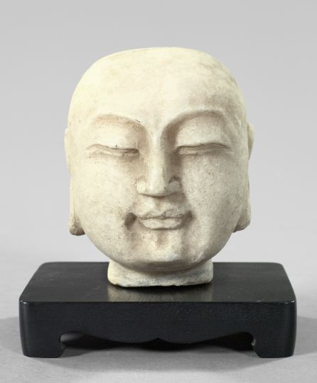 Kuang Hsu Carved White Marble Head 2f8df